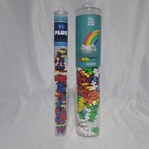 Plus Plus Rainbow & Superhero Tubes Interlocking Blocks - Educational STEM Toy